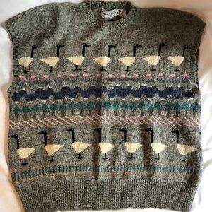 sz20 VTG Susan Bristol pure wool sweater vest